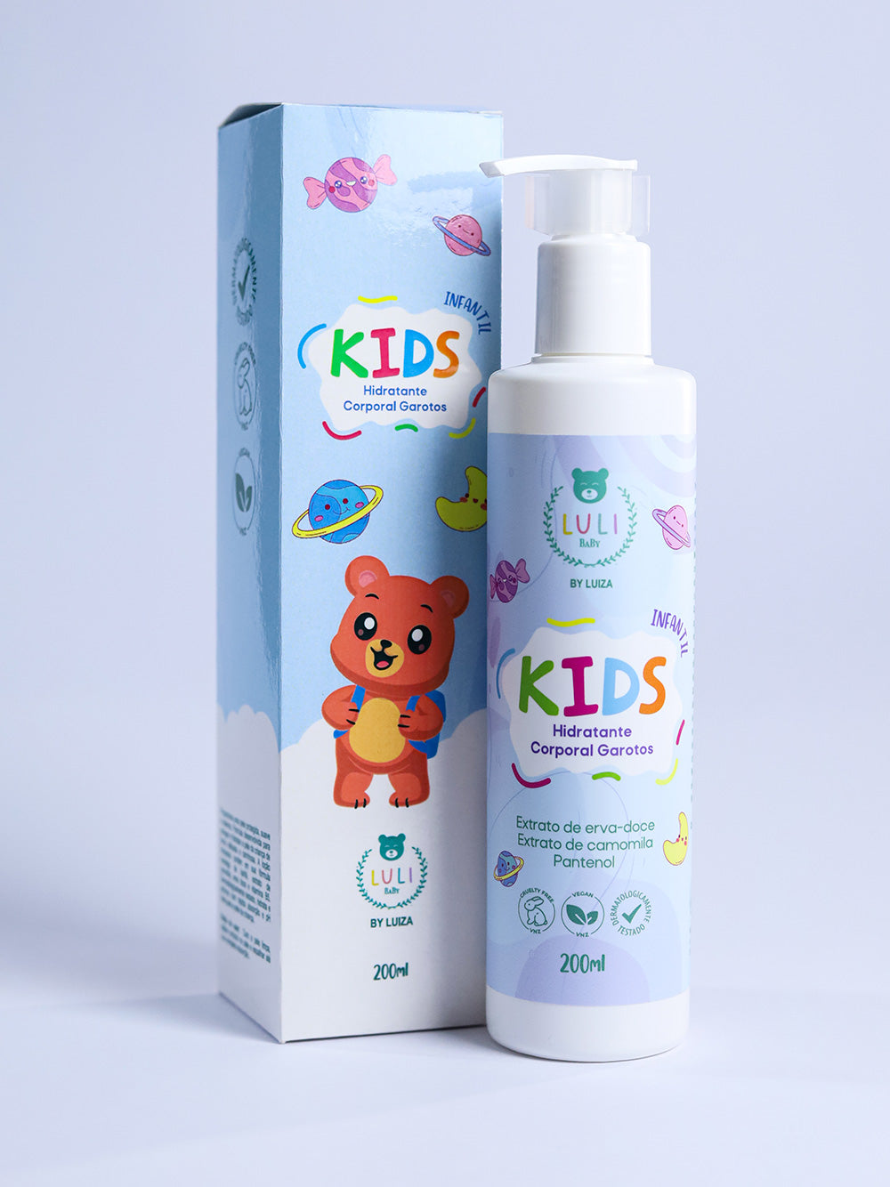 Hidratante Corporal Garotos Kids  200ml - By Luiza