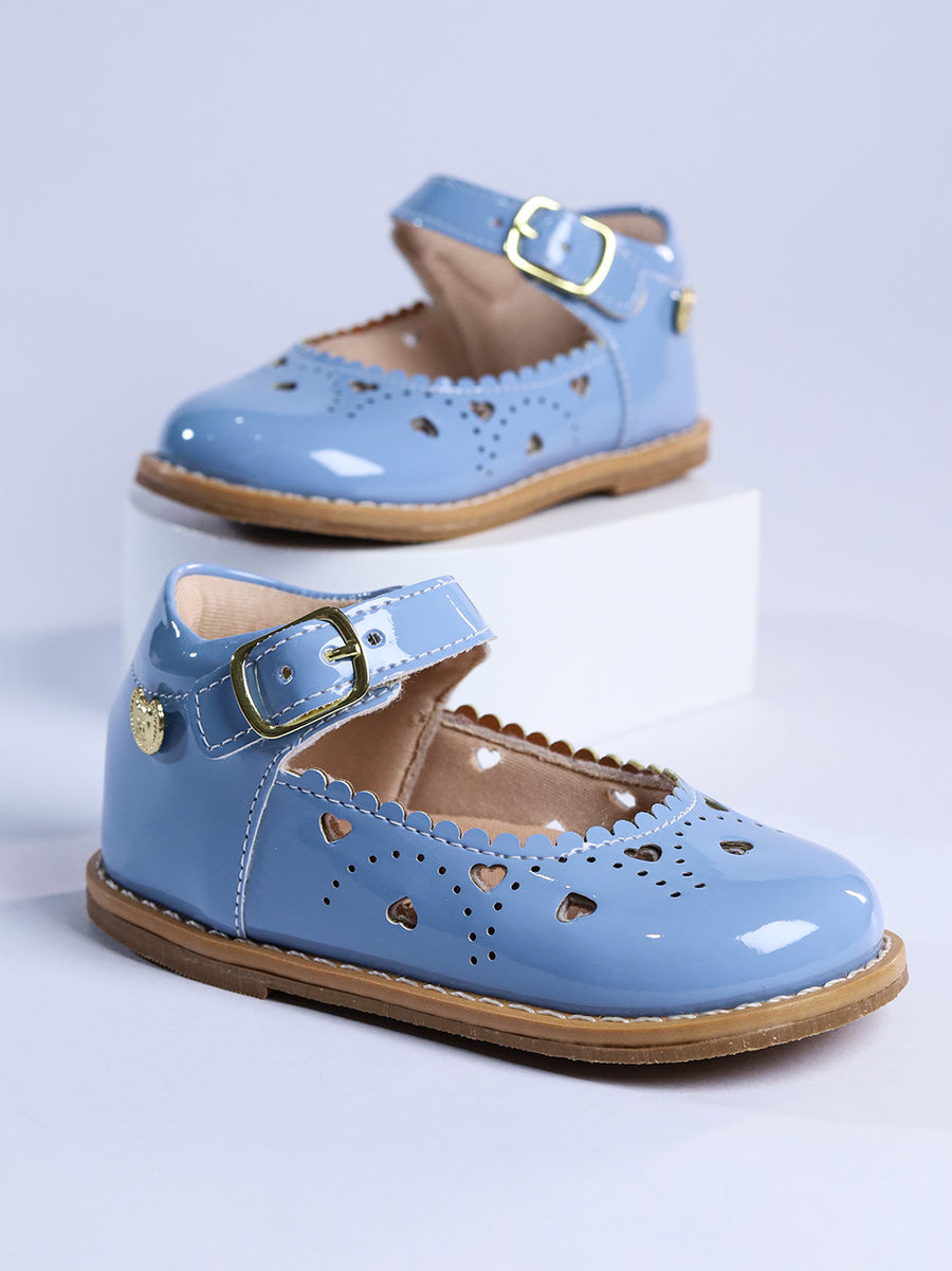 Sapatilha Cecilia Com Corações - Azul